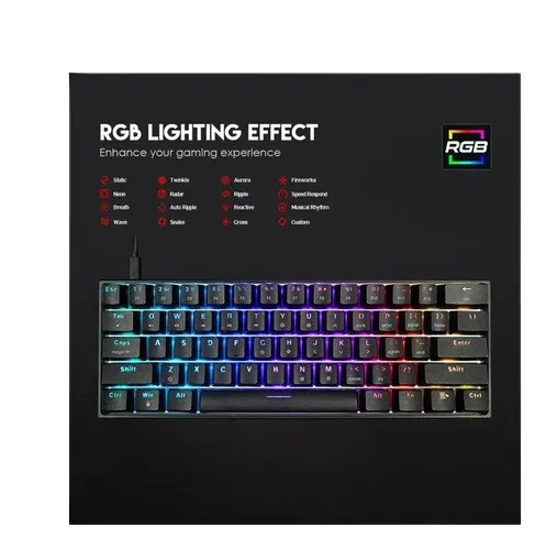 Teclado Mecánico RGB Gamer Tipo C Fantech MK857 Frost