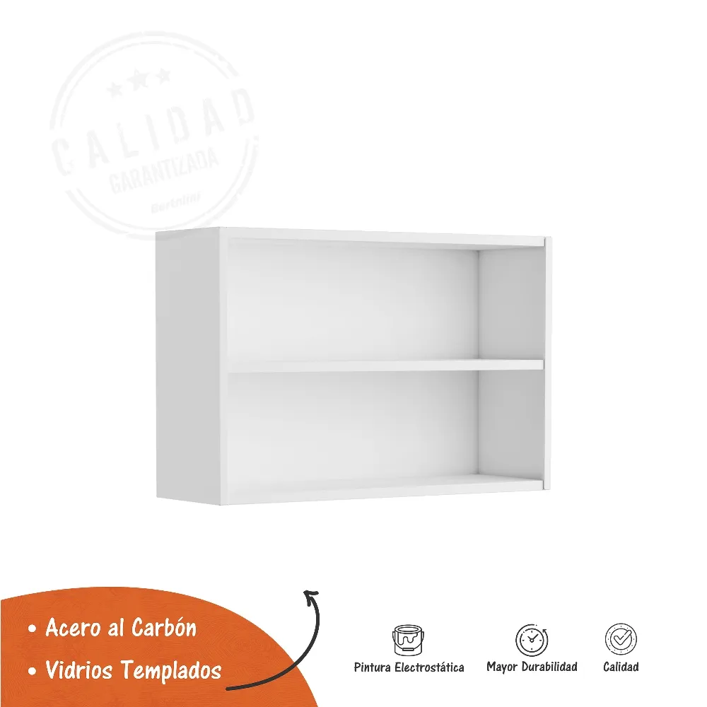 Mueble Superior de Cocina Con Vidrio 80 Cm Evidence Plus Rojo