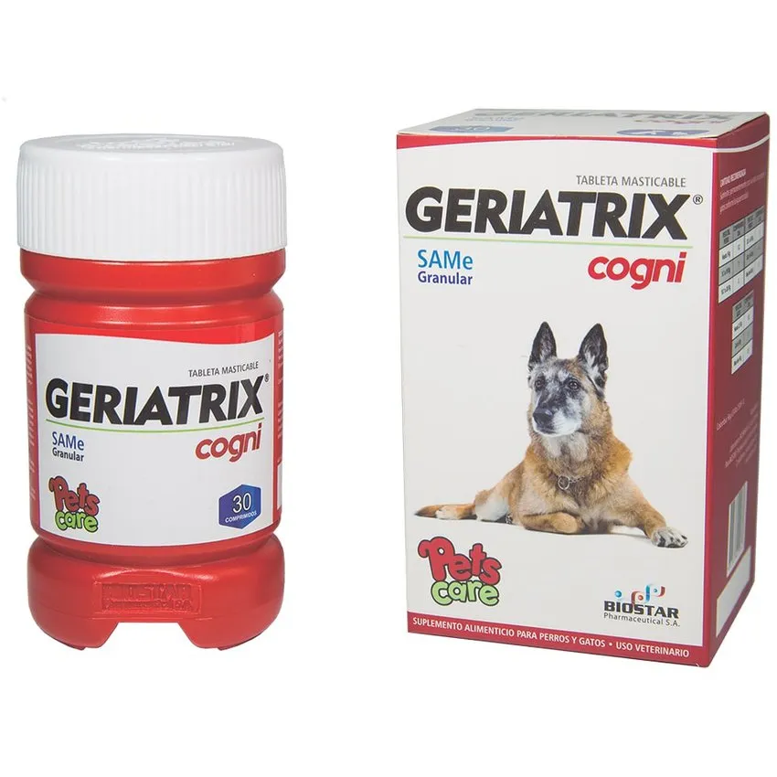 Geriatrix Cogni Suplemento Alimenticio Perros Gatos Adultos Tabletas