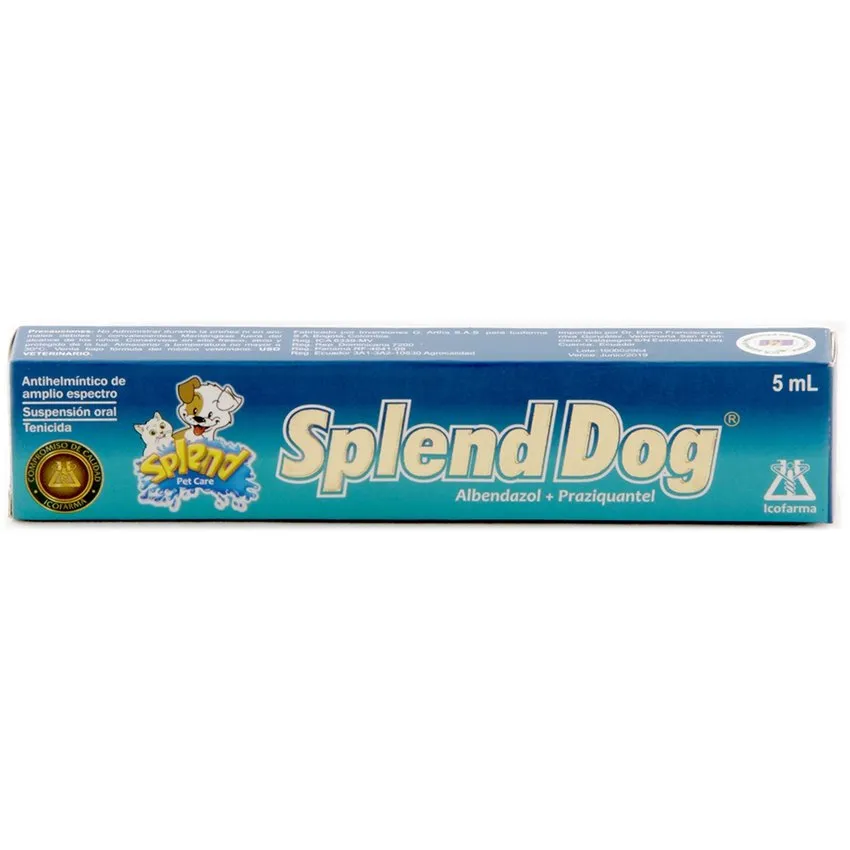 Splend Dog Antiparasitario Suspension Oral Perros Gatos 5Ml