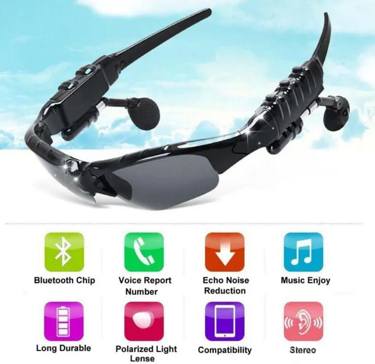 Set Gafas Sol Bluetooth Auriculares Recargable 