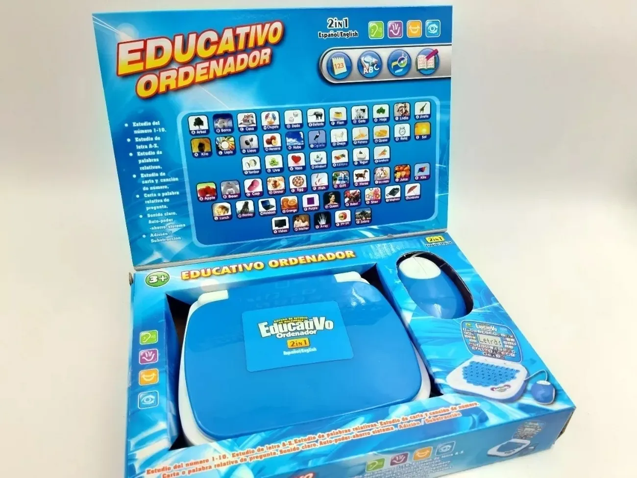 Mi Primer Portátil Infantil Laptop Educativo Sonido Led Niño