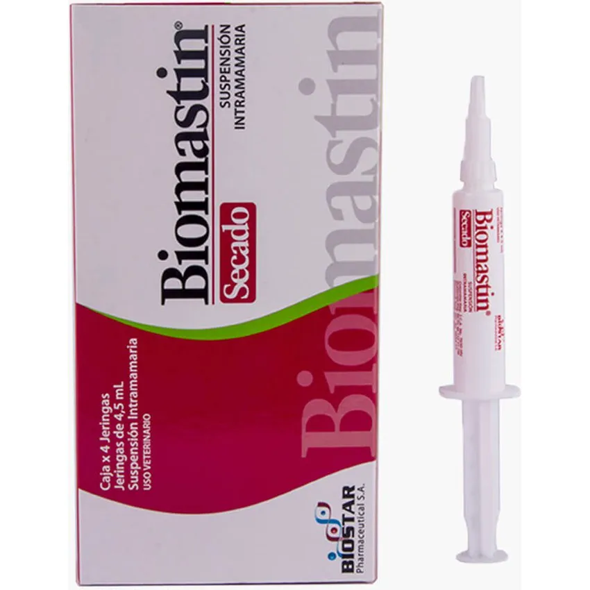 Biomastin Secado Solucion Intramamaria Bovinos Caja X4 Jeringas 45Ml