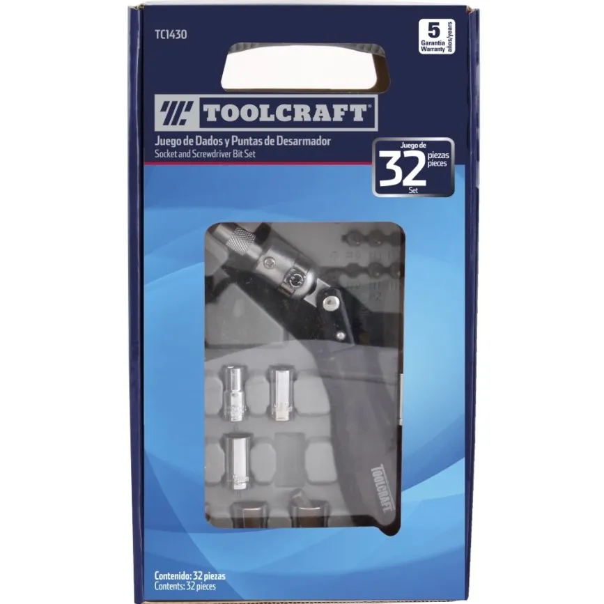 Juego De Desarmador Ratchet Y Puntas 32 Piezas Tool Tc1430