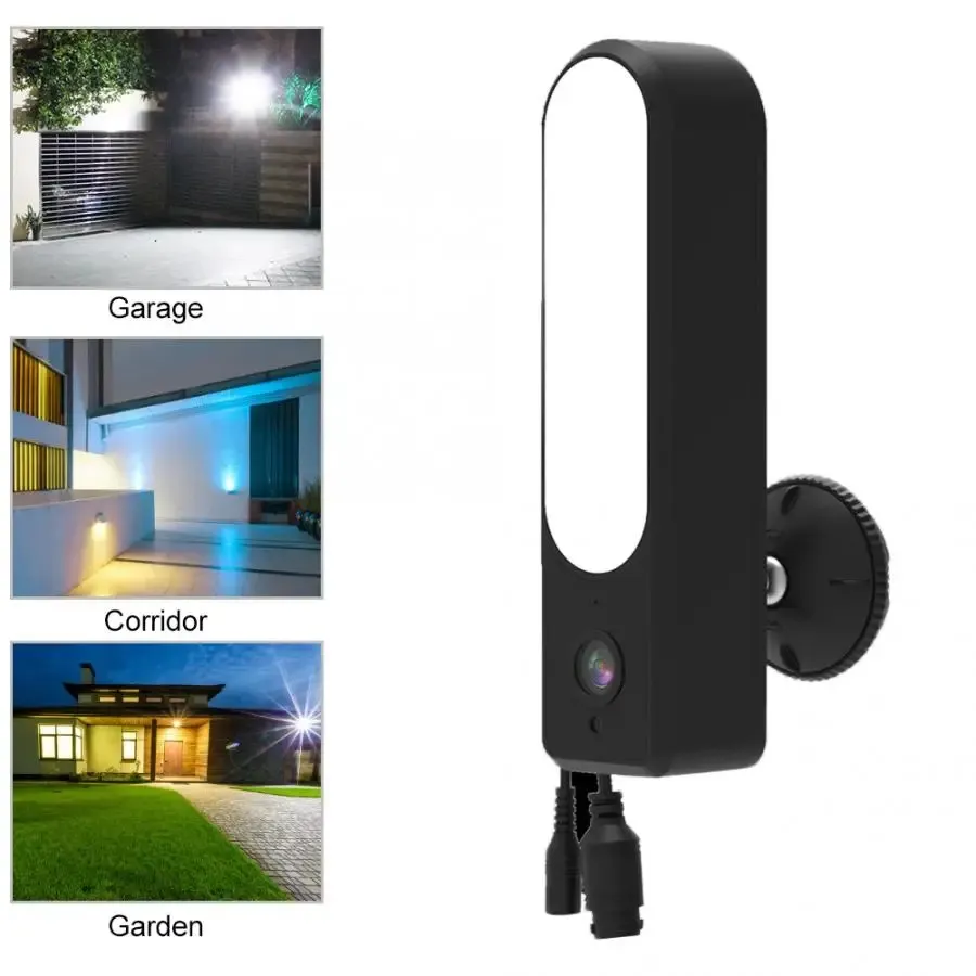 Cámara Ip Seguridad Exterior Lampara Luz LED App Tuya Wifi SD Q03