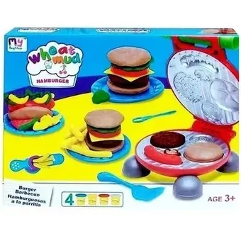 Juego Plastilina Parilla Diseña Moldes Hamburguesa Crea Imagina