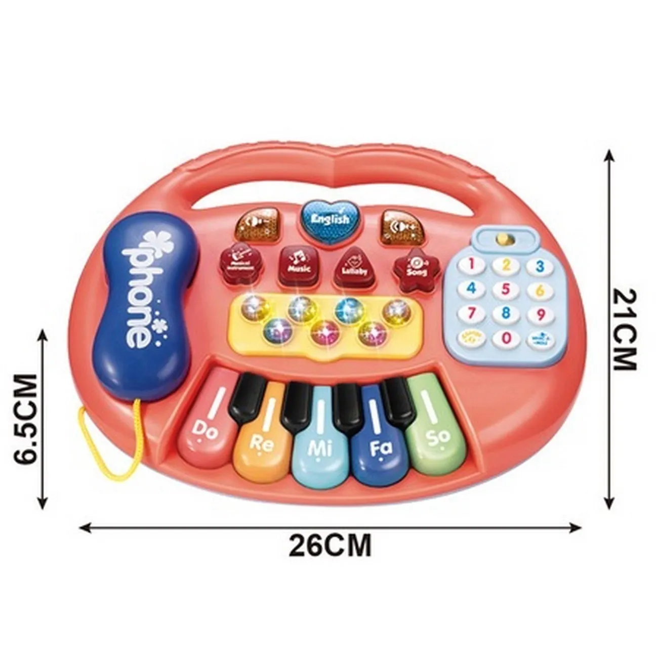 Piano Organeta Musical Telefono Bebes Niños + Baterias