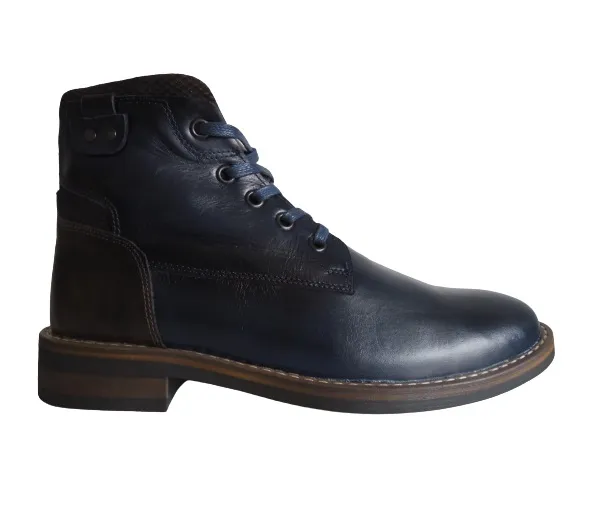 Bota Tipo Hipster Para Hombre En Cuero CALZADO GUERREROS OH-907 AZUL