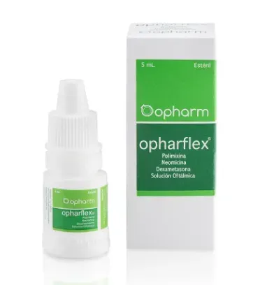 Opharflex - Solución Oftálmica - Polimixina - Dexametasona - Neomicina - gotas - cont. 5 Ml 