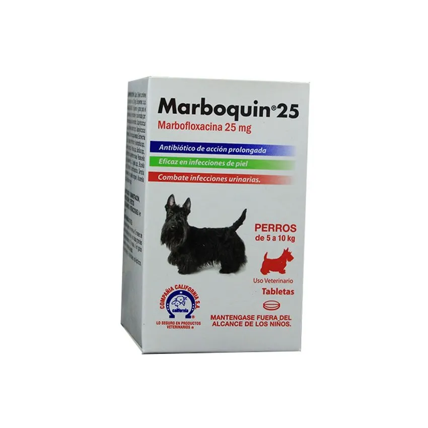 Marboquin Antibiotico Perros Gatos 25Mg