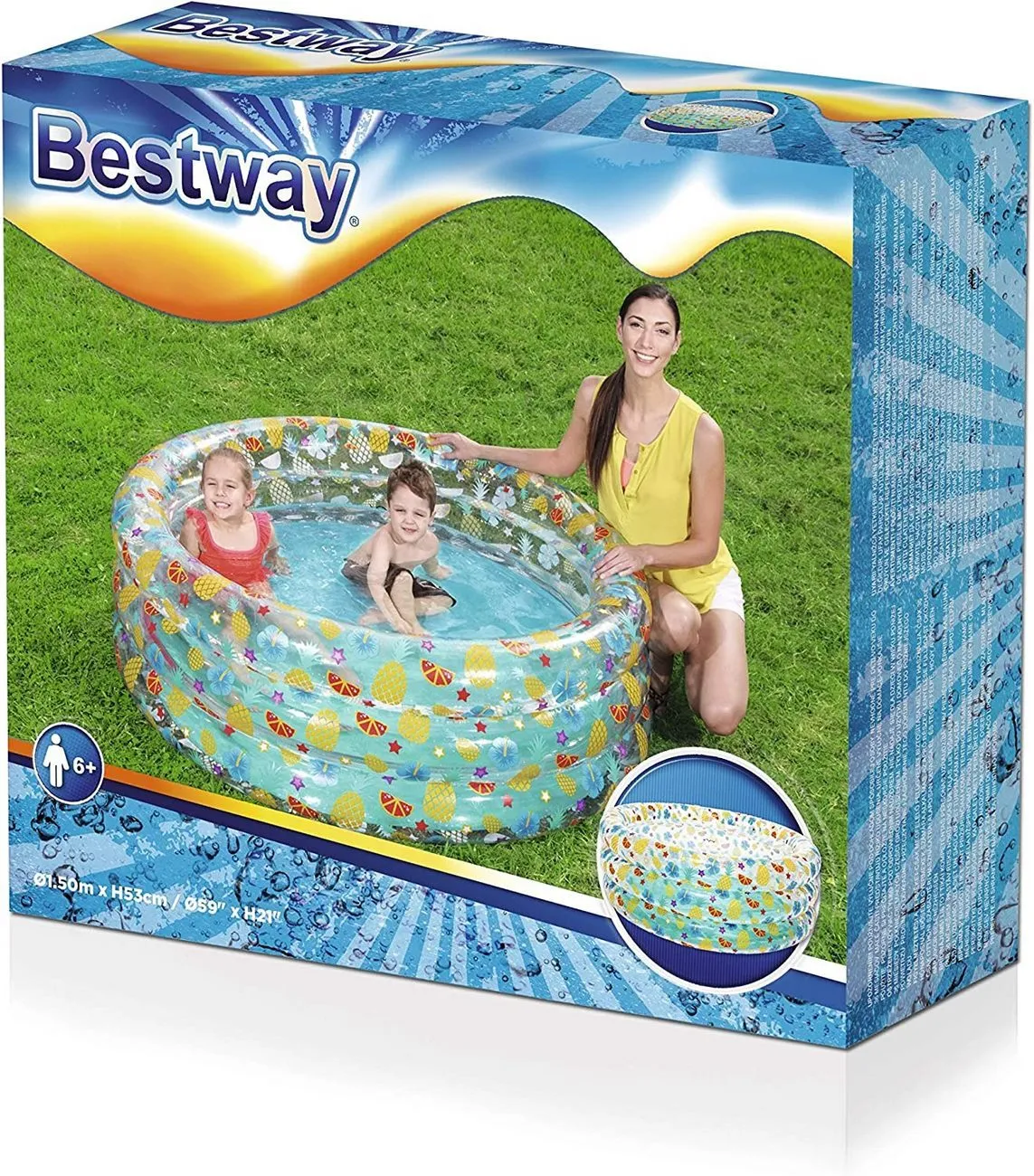 Piscina Inflable Redonda Bestway 51045 Multicolor Frutas