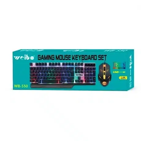 Kit De Teclado y Mouse Gamer Weibo WB-550 