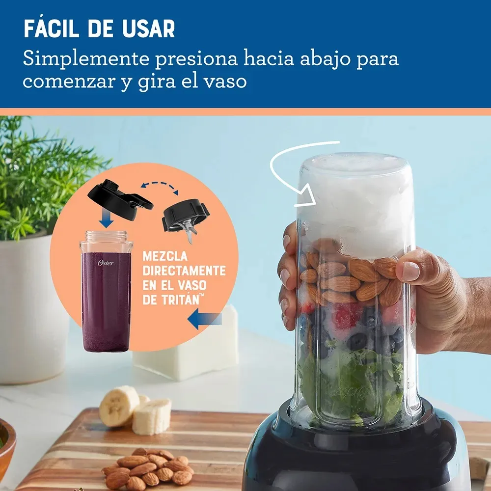 Sistema De Nutrición Oster ActiFit Con Vaso Portátil Trita Ref: BLSTAFB