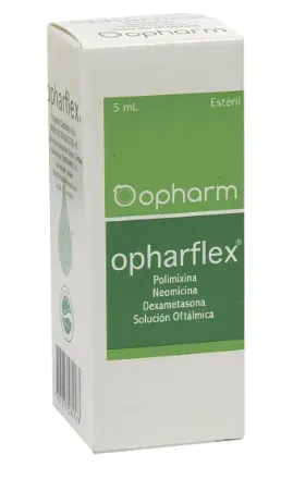 Opharflex - Solución Oftálmica - Polimixina - Dexametasona - Neomicina - gotas - cont. 5 Ml 