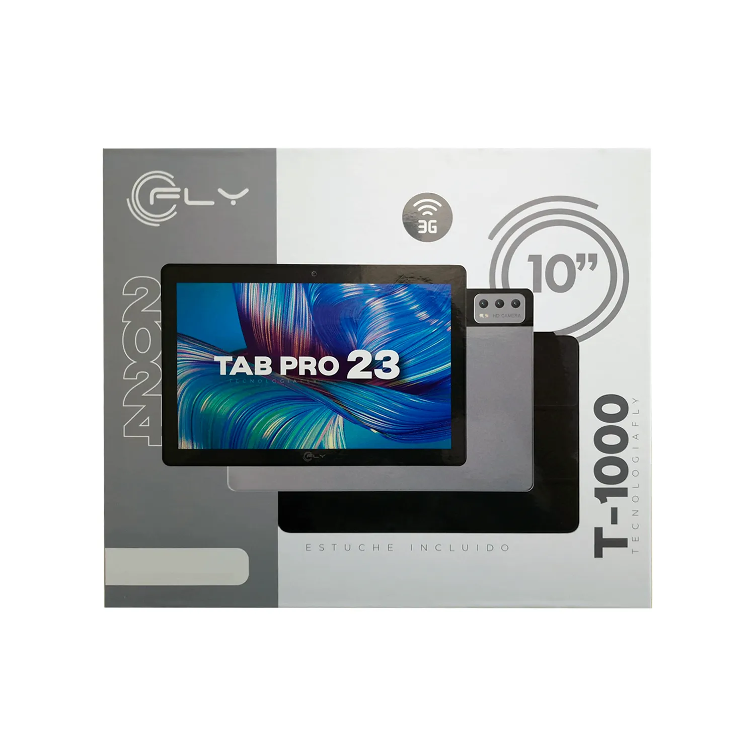 Tablet Fly T-1000 Gris 2GB+2GB/64GB +Estuche Protector+ Teclado 2024