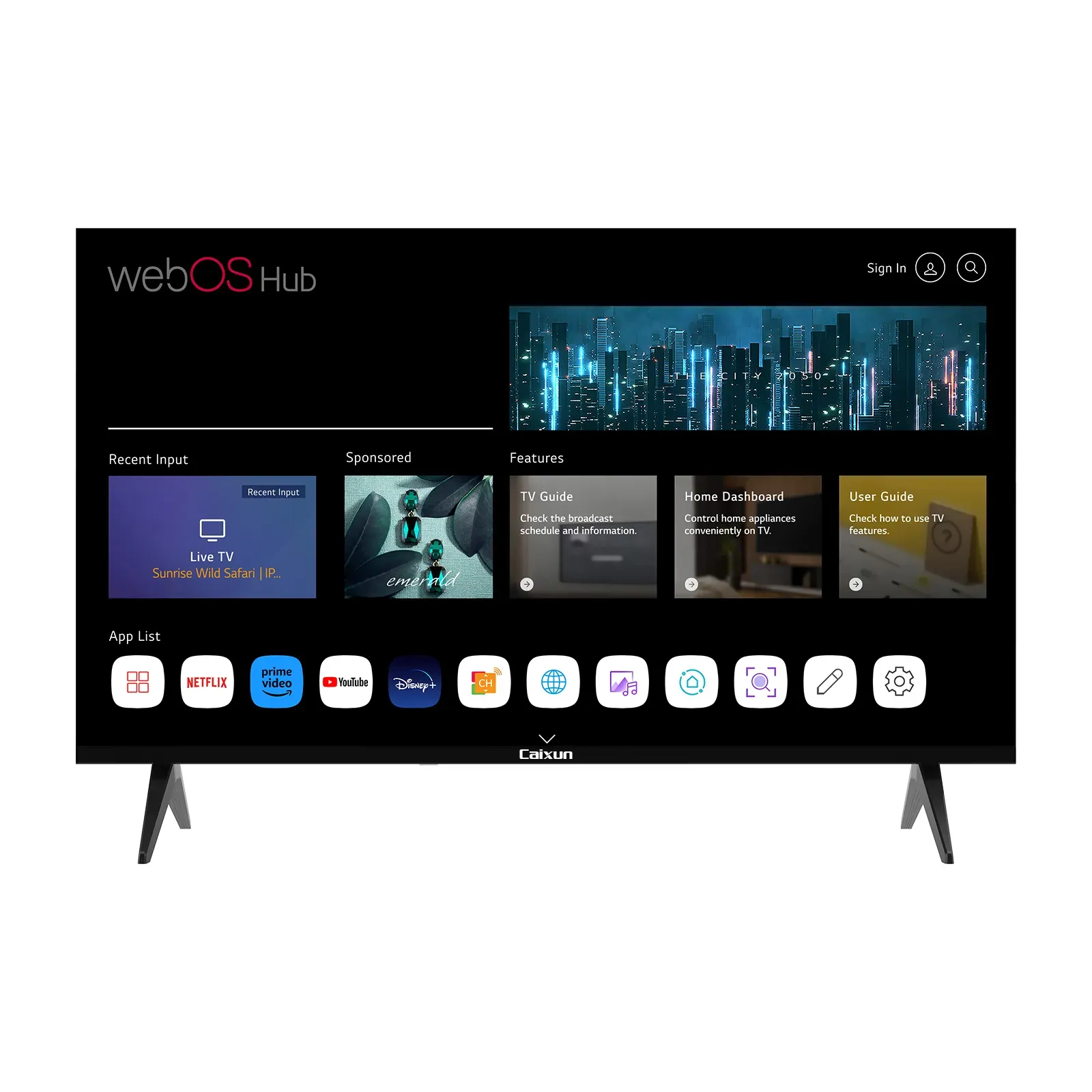 CAIXUN 55” 4K Smart TV + Antena TDT