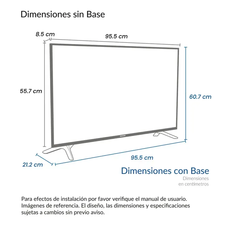 Challenger 43" Smart por Voz +Antena TDT + Soporte Pared