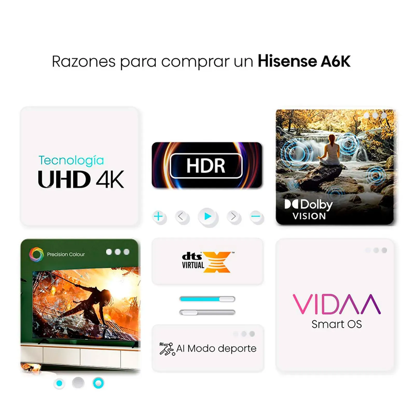 Hisense 50" 4K Smart TV +Antena TDT