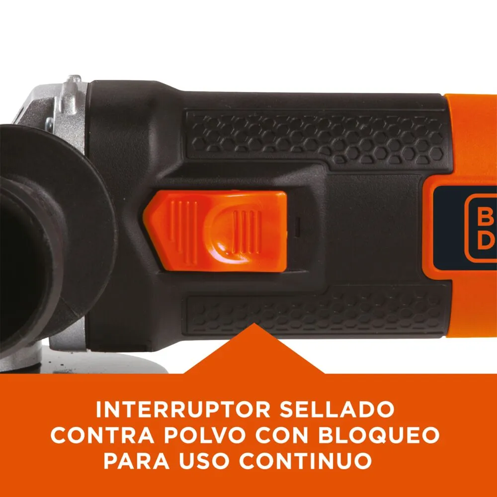 Pulidora 4 1/2 820w + kit gafas guantes BLACK+DECKER  G720k-b3