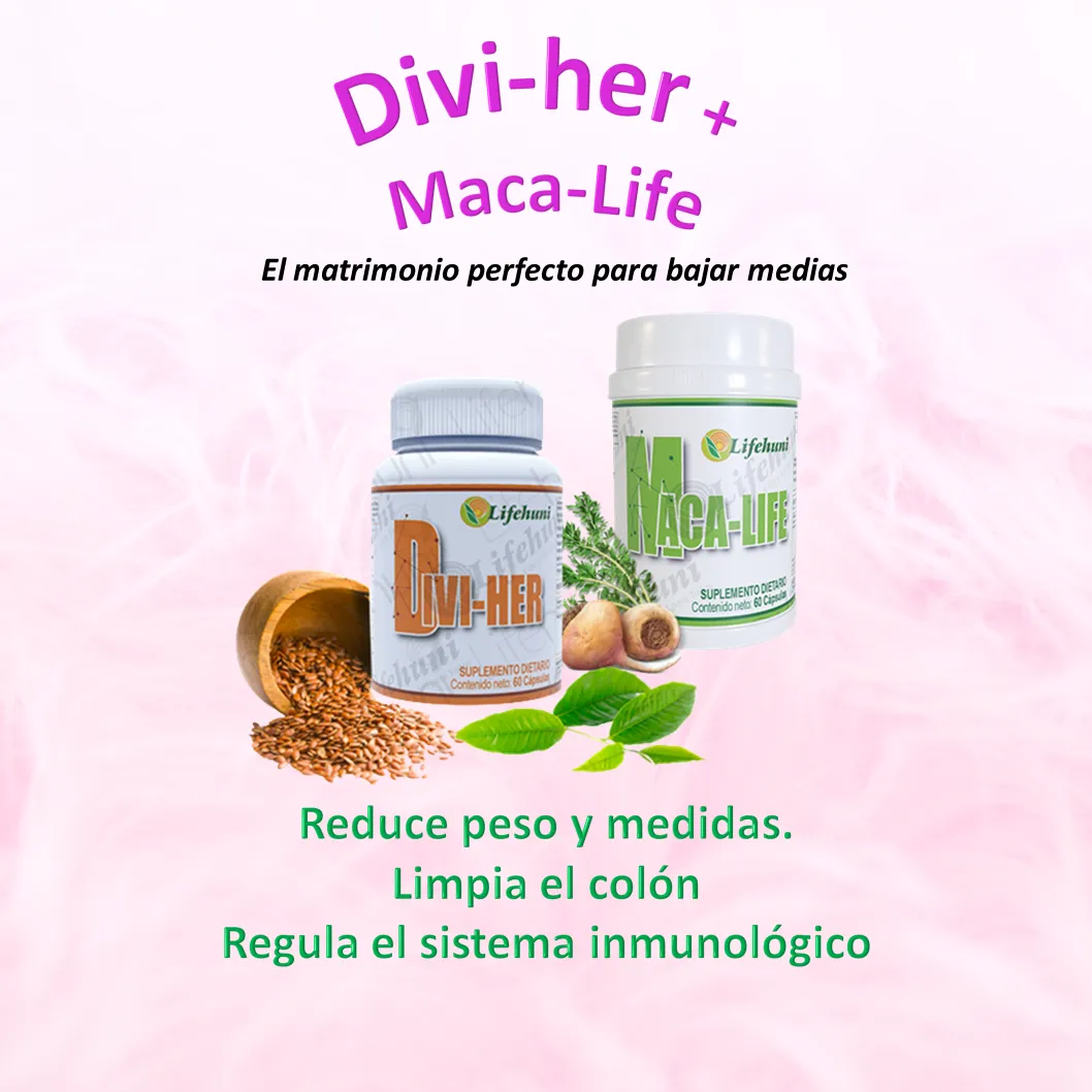 Divi-her + Maca-Life El Matrimonio Perfecto Para Bajar De Peso LIFEHUNI