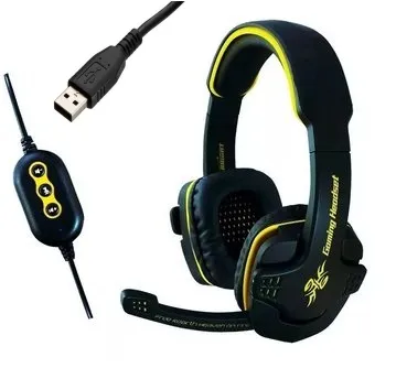 Audífonos Diadema Gamer Con Conexion USB y Microfono HS-9021