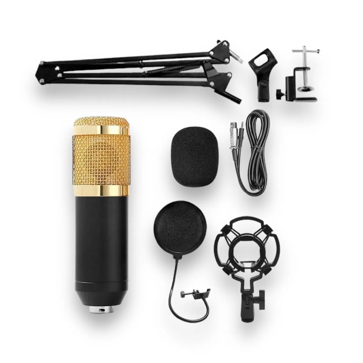 Micrófono Condensador Estudio Profesional Voz E Instrumentos Brazo Tijera Y Filtro