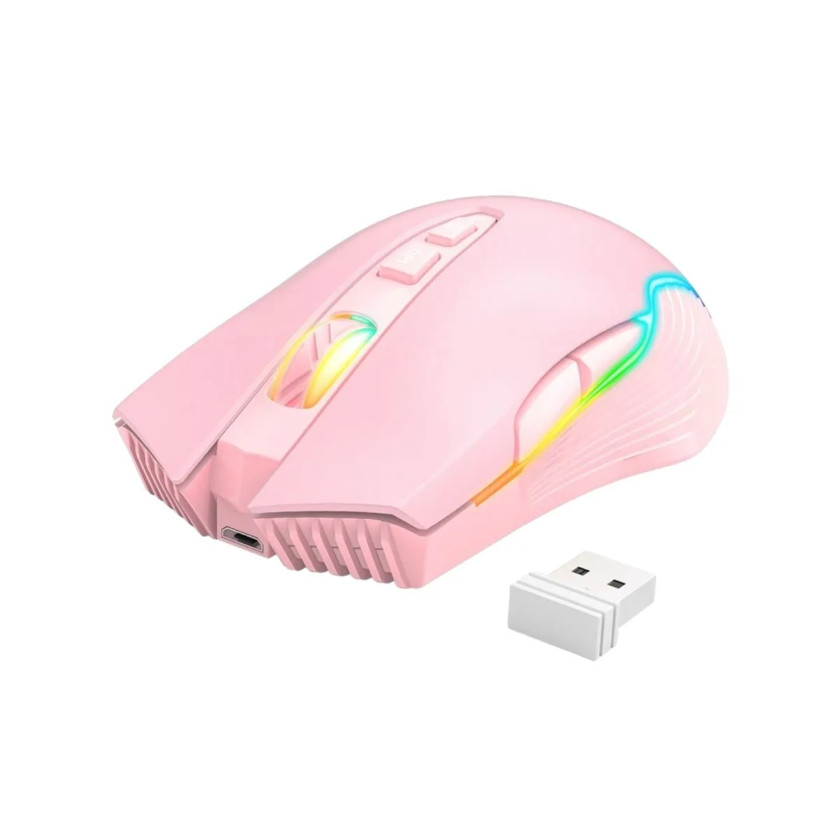 Mouse De Juego Rosa Onikuma Cw905 Inalambrico Recargable Pink