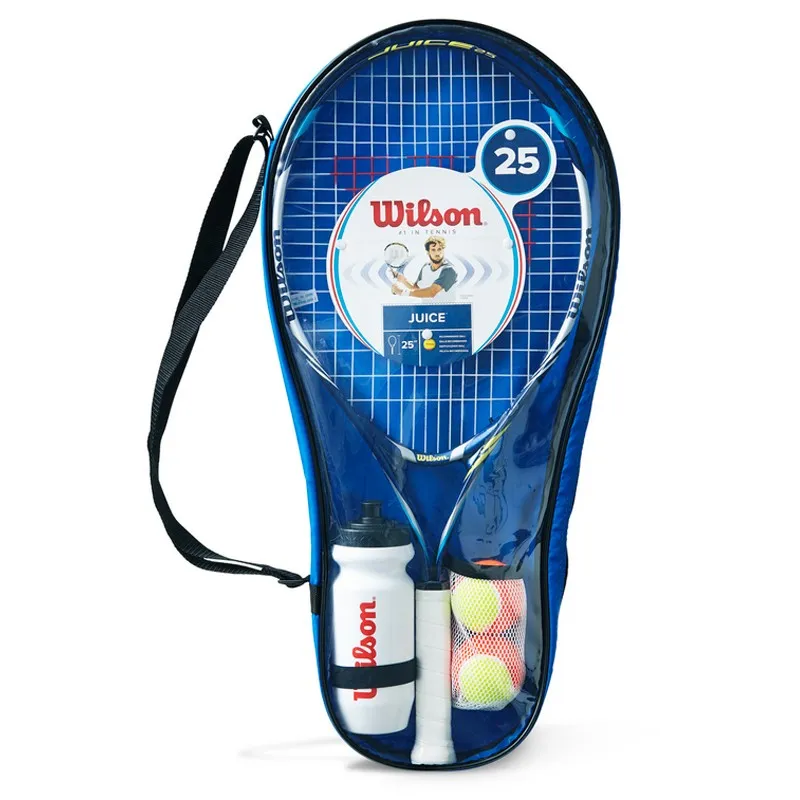 Combo Raqueta De Tenis Wilson #25 Niños Con Estuche Termo Y Bolas Azul