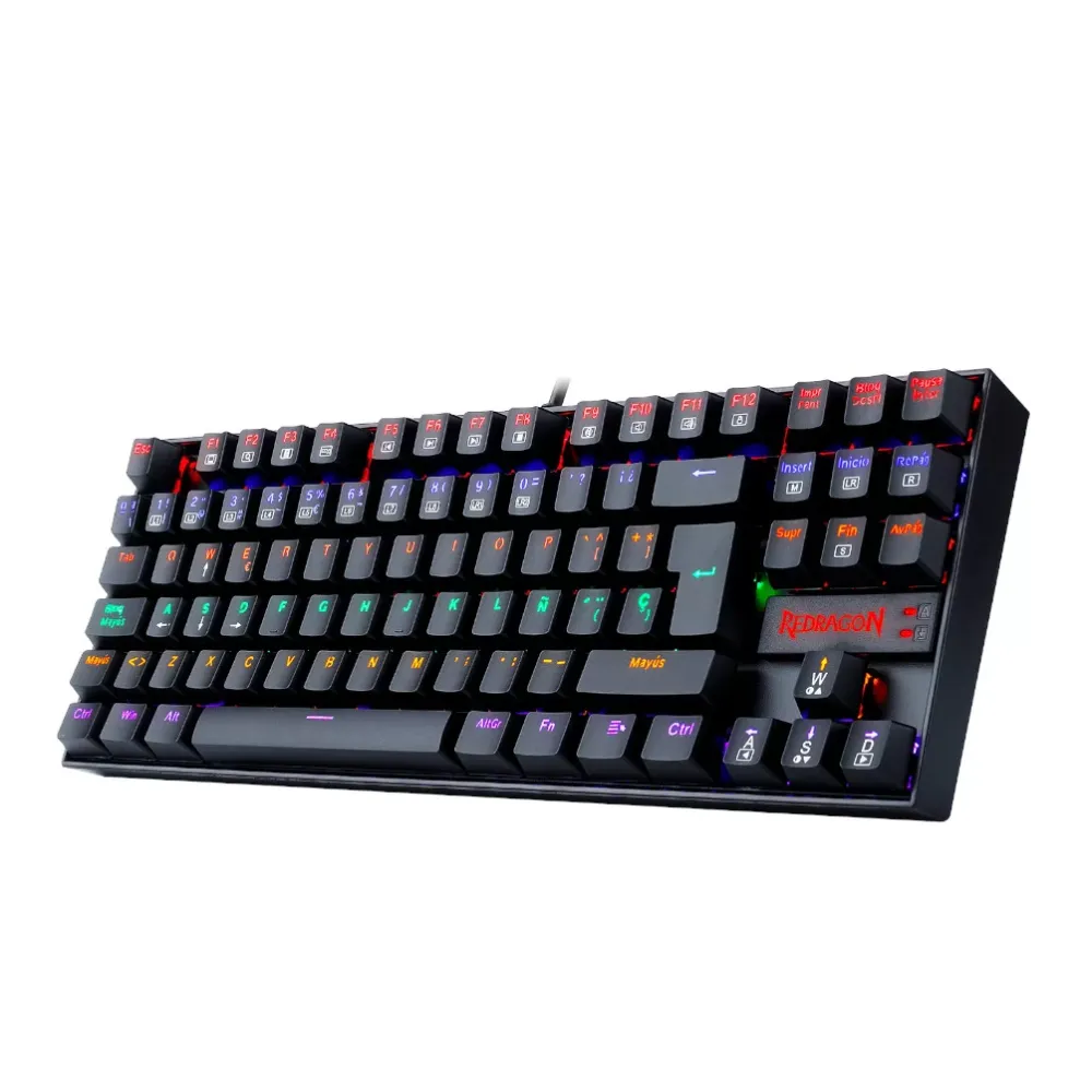 Teclado Gamer Redragon Kumara K552 Negro Alámbrico RGB Switch Rojo