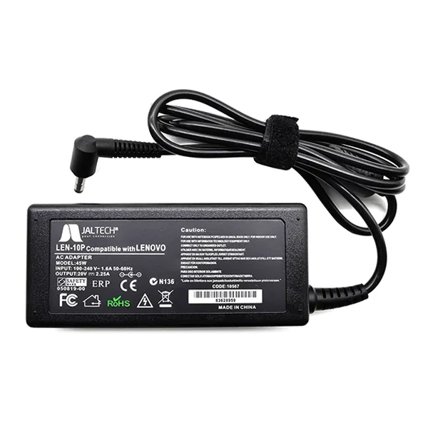 Cargador Para Lenovo 20v Punta: 4.0*1.7 L Negra.