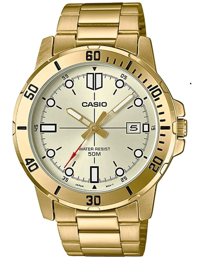 Reloj Casio Caballero MTP-VD01G-9E Pulso Acero Dorado