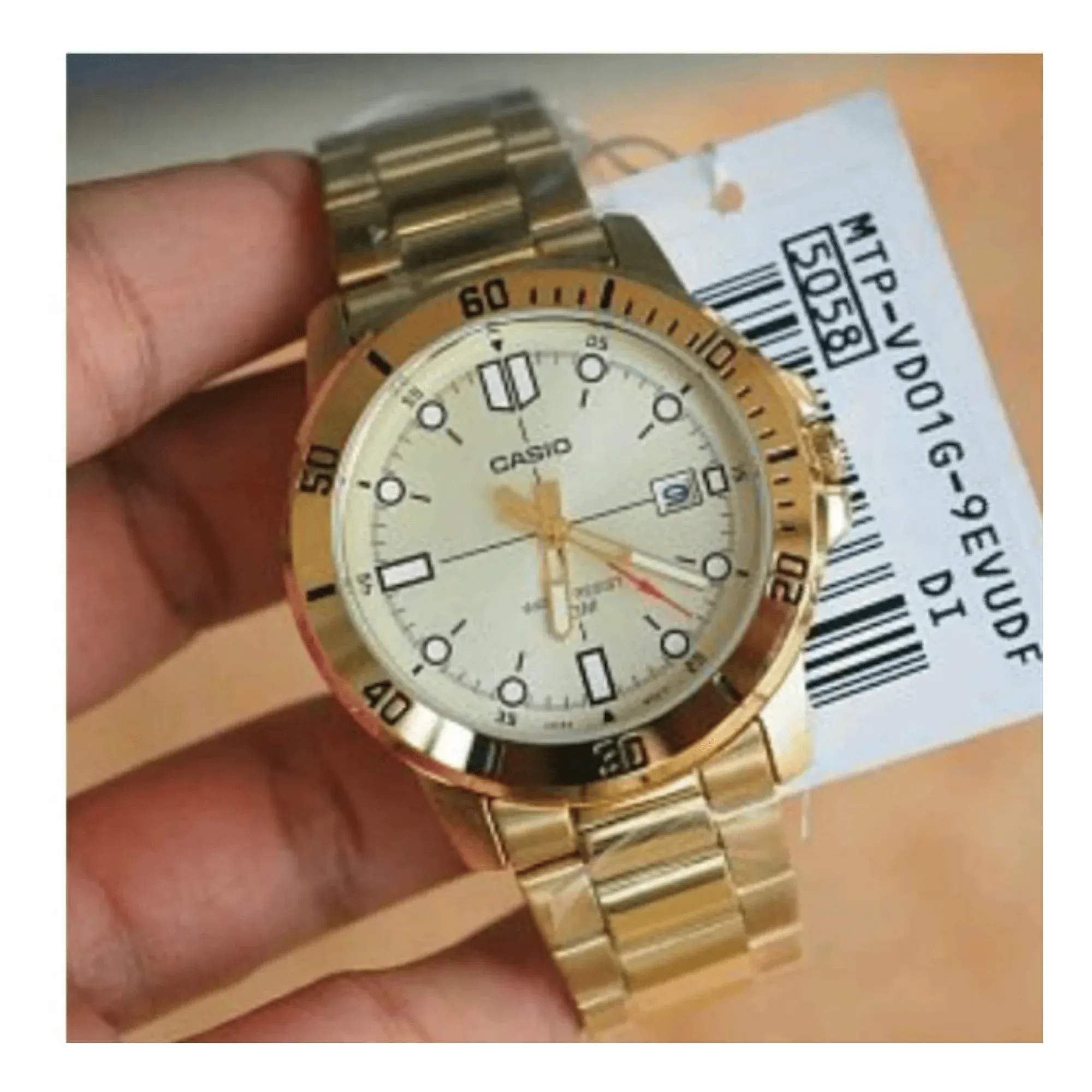 Reloj Casio Caballero MTP-VD01G-9E Pulso Acero Dorado