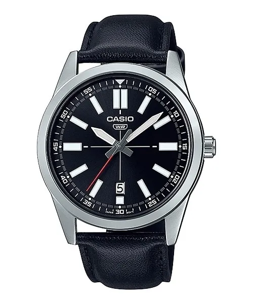 Reloj Casio Hombre MTP-VD02L-1EUDF Pulso Cuero Negro