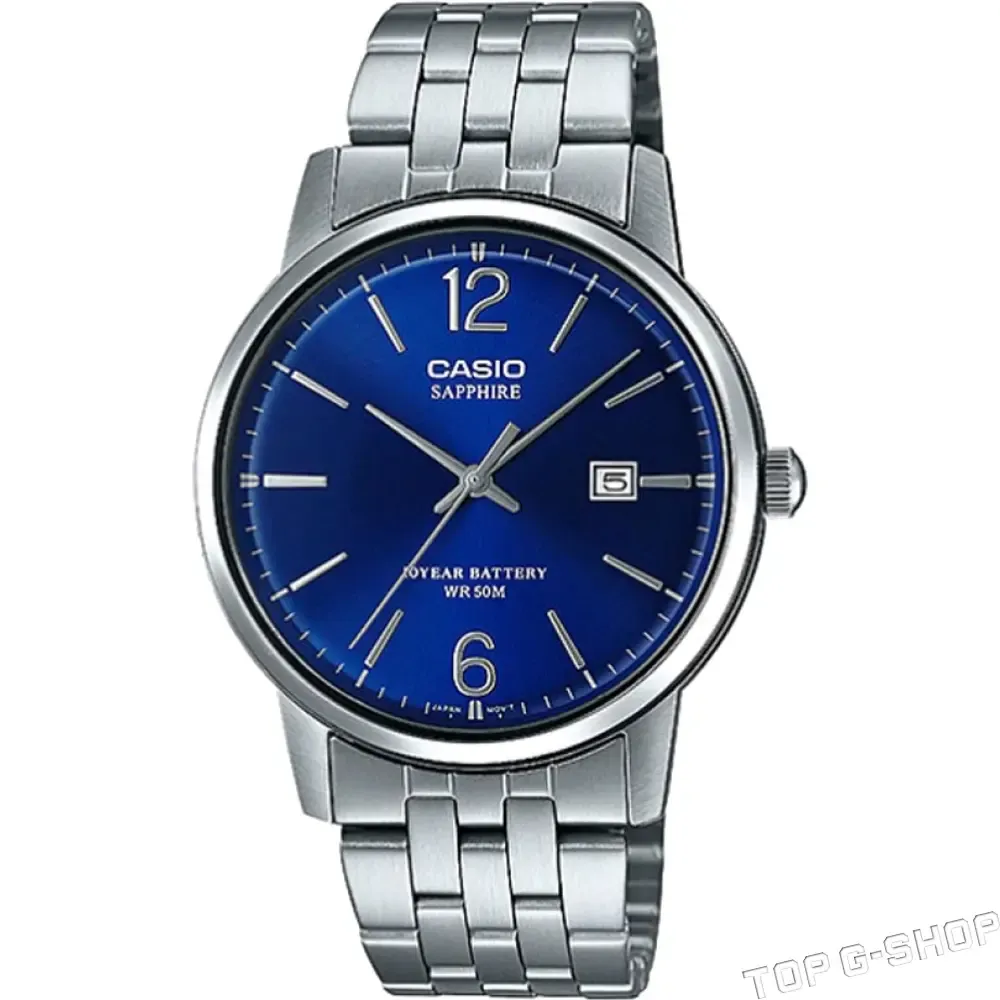 Reloj Casio Hombre Plateado MTS-110D-2AVDF Acero Inoxidable Cristal Sapphire Caballero 