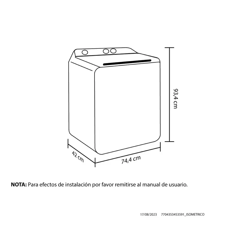 Lavadora HACEB Carga Superior 7 Kilos SemiAutomática Blanca