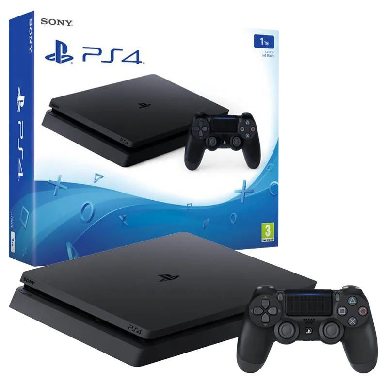 Playstation 4 Slim 1 Tera Usada+Control +Garantia 6 Meses+Forro Control