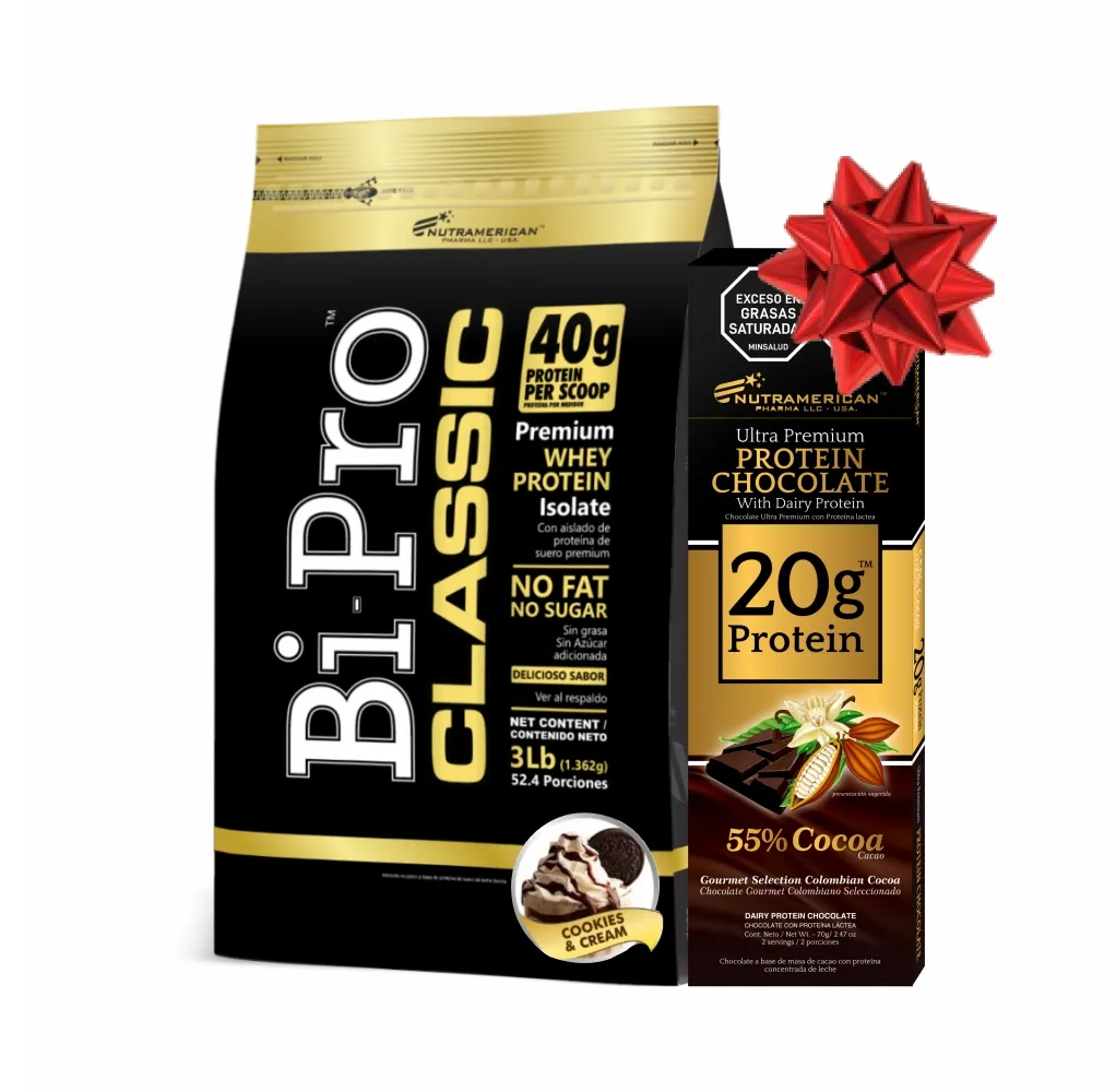 Bipro Classic Cookies and Cream 3 lb GRATIS PROTEIN CHOCOLATE