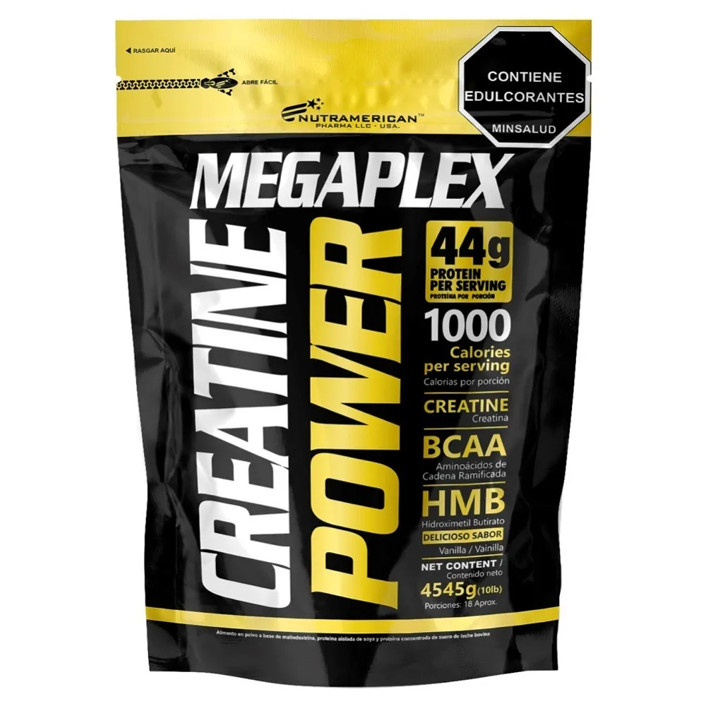 Megaplex Creatine Power 10 lb - Proteína Hipercalorica + Creatina Monohidrato 