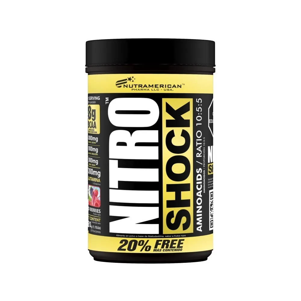 Nitro Shock Frutos Rojos 1.6 lb -  Aminoácidos