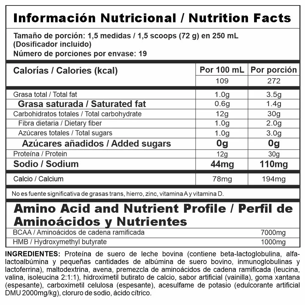 Bipro Mass 3 lb - Proteína  + HMB