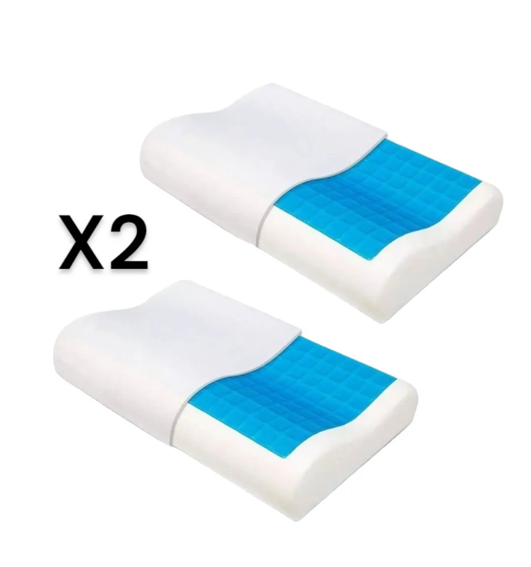 Combo Dos Almohadas Memory Pillow Ortopédica Indeformables Cool Gel Fund
