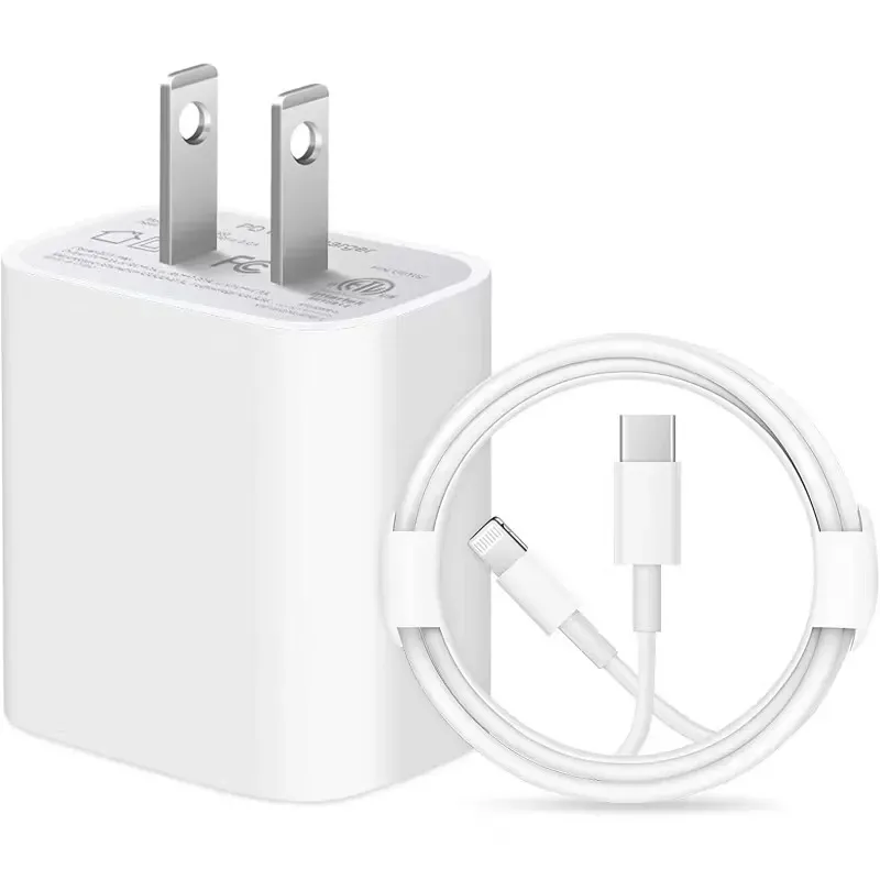 Audifonos Earpods Lightning + Cargador Iphone 20w Carga Rapida