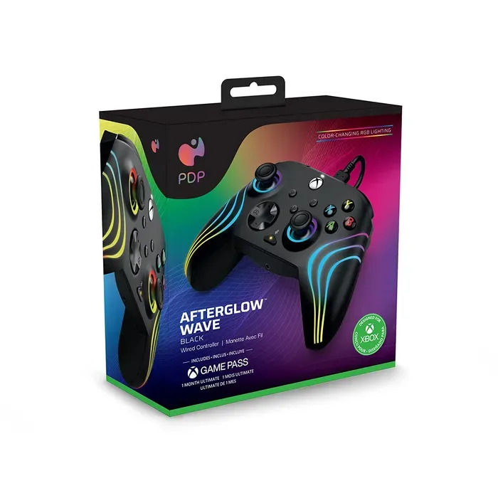 Control Para Xbox Y Pc Pdp Afterglow Wave Con Luz Led Rgb