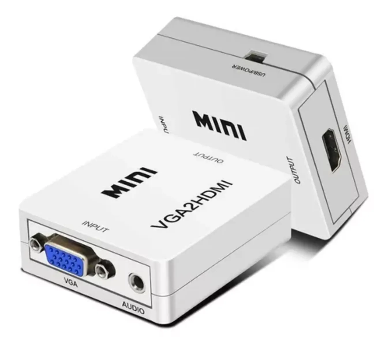 Adaptador De Convertidor De Audio Y Video Tv Vga A Hdmi Full HD 1080p