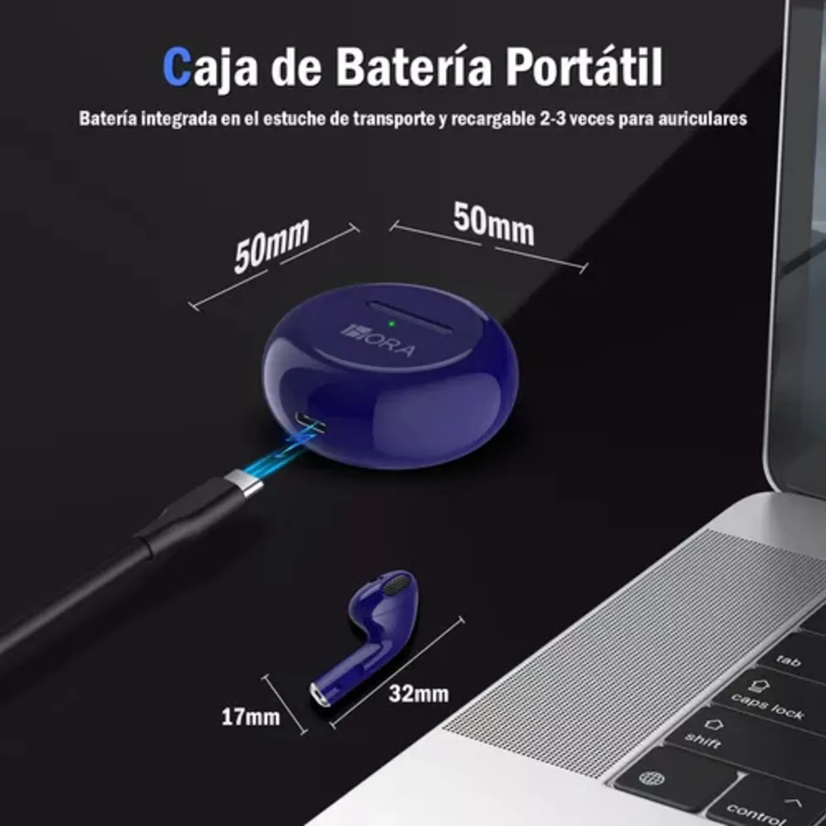 Audífonos Inalámbricos Bluetooth 5.0 Aut119 Color Azul