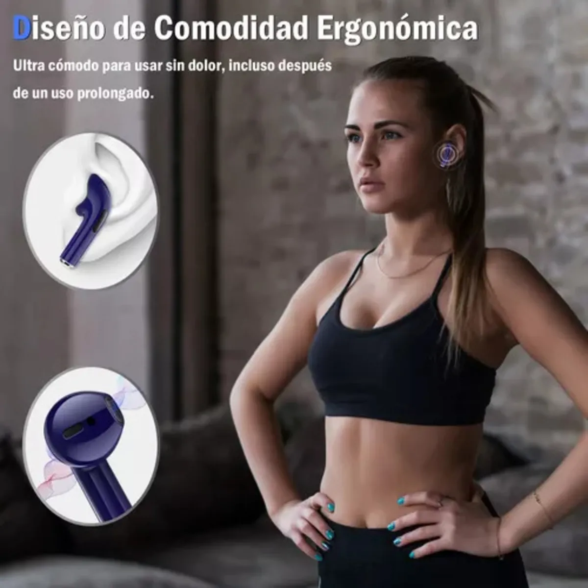 Audífonos Inalámbricos Bluetooth 5.0 Aut119 Color Azul