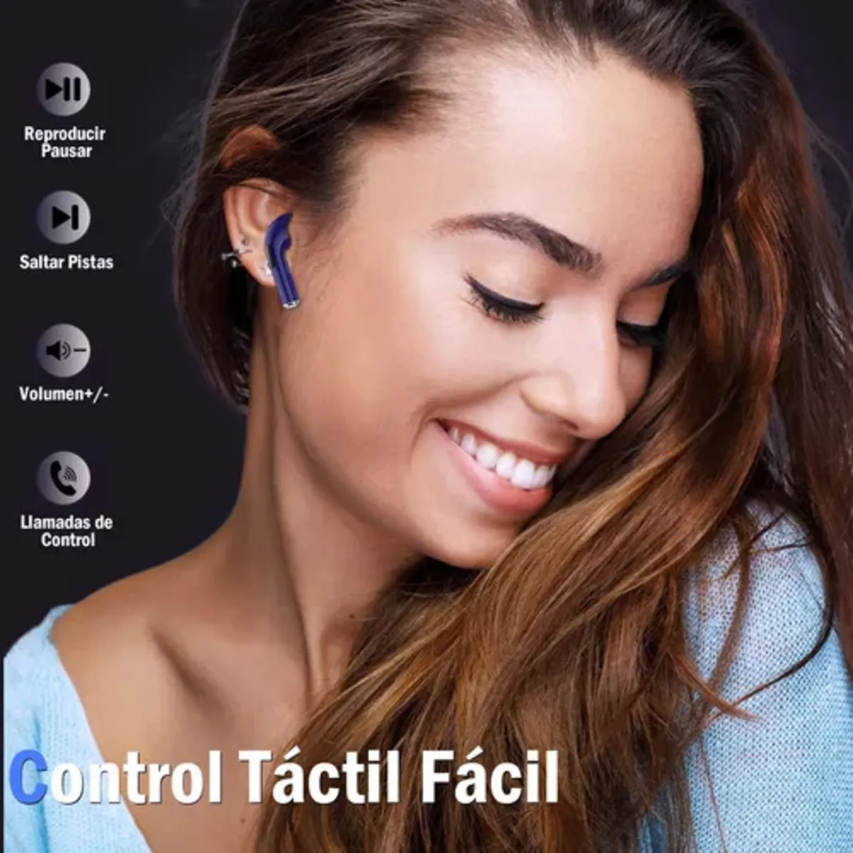 Audífonos Inalámbricos Bluetooth 5.0 Aut119 Color Azul