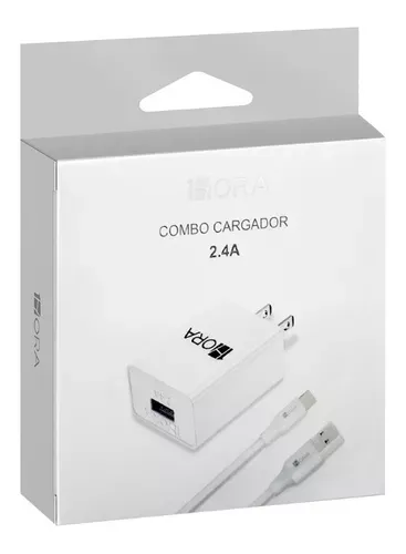 Combo Cargador Carga Rápida Tipo C Usb Celular 2.4a