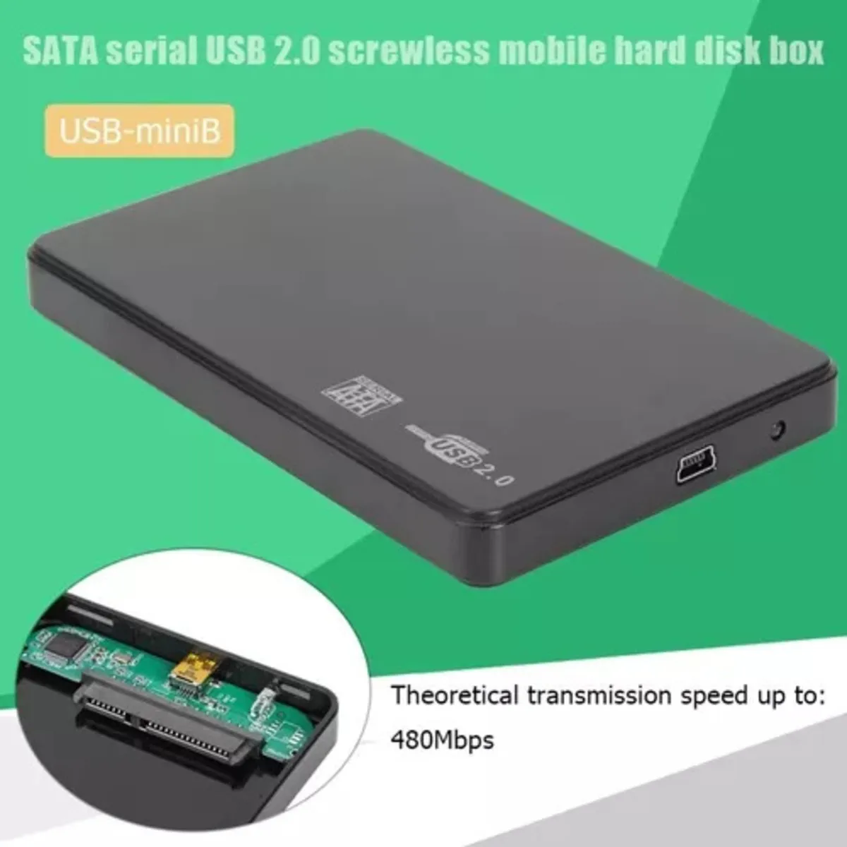 Caja Externa Usb 2.0 Para Disco Sata Hdd Y Ssd