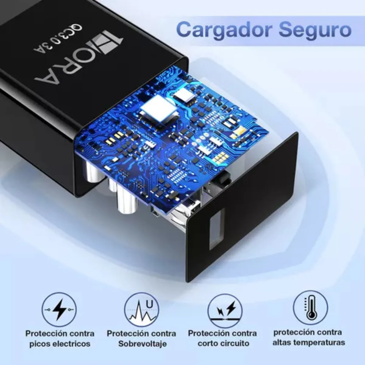 Cargador Tipo C Turbo 1hora Para Samsung Moto Xiaomi Huawei 092